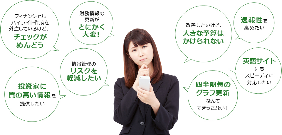 IR担当者の皆様、こんなお悩みありませんか？